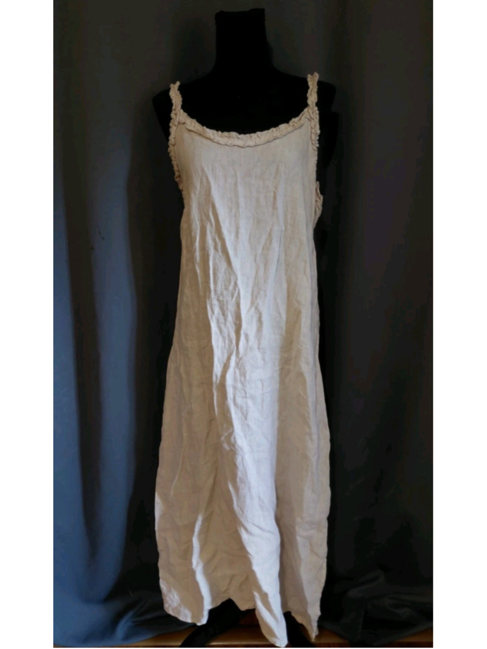 Francesca Bettini ITALY 100% Linen Dress Lagenlook Cottagecore Boho Large NWT - Picture 2 of 15